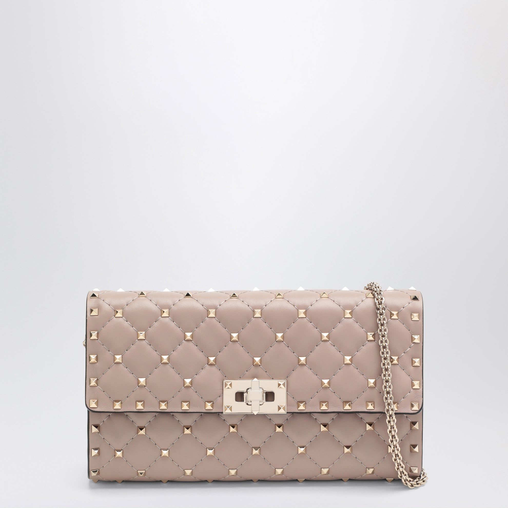 Rockstud Spike Umhängetasche in Puderrosa