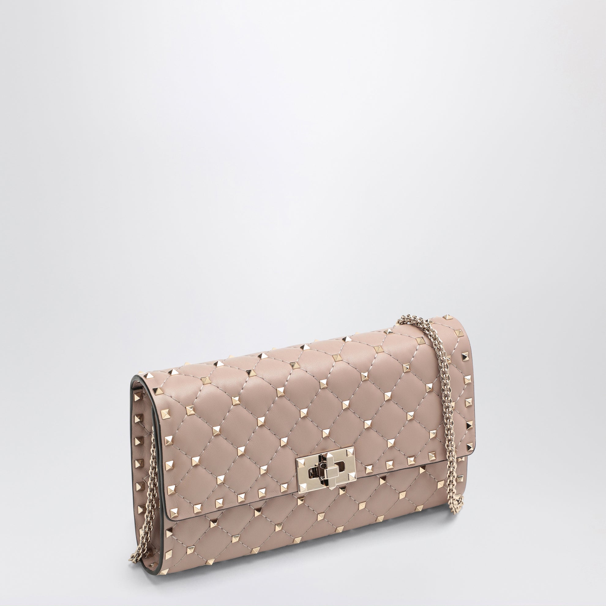 Rockstud Spike Umhängetasche in Puderrosa