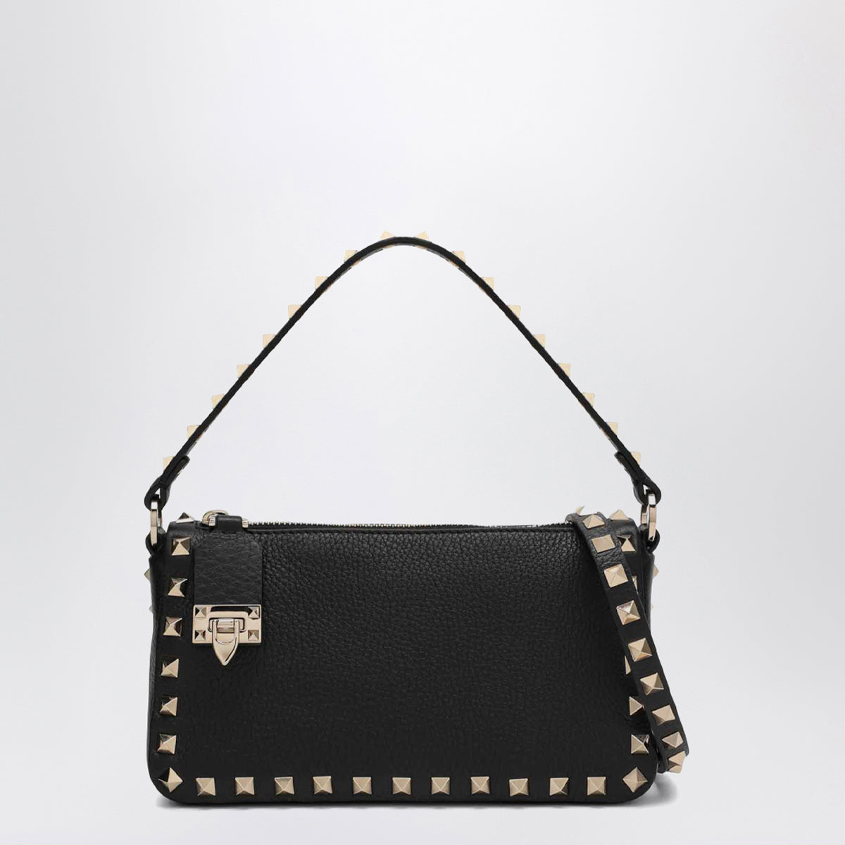 Borsa a tracolla piccola Rockstud nera