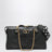 Panthea Chevron Bag in Black Leather
