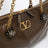Panthea bag in tundra-colored nappa leather with chevron pattern