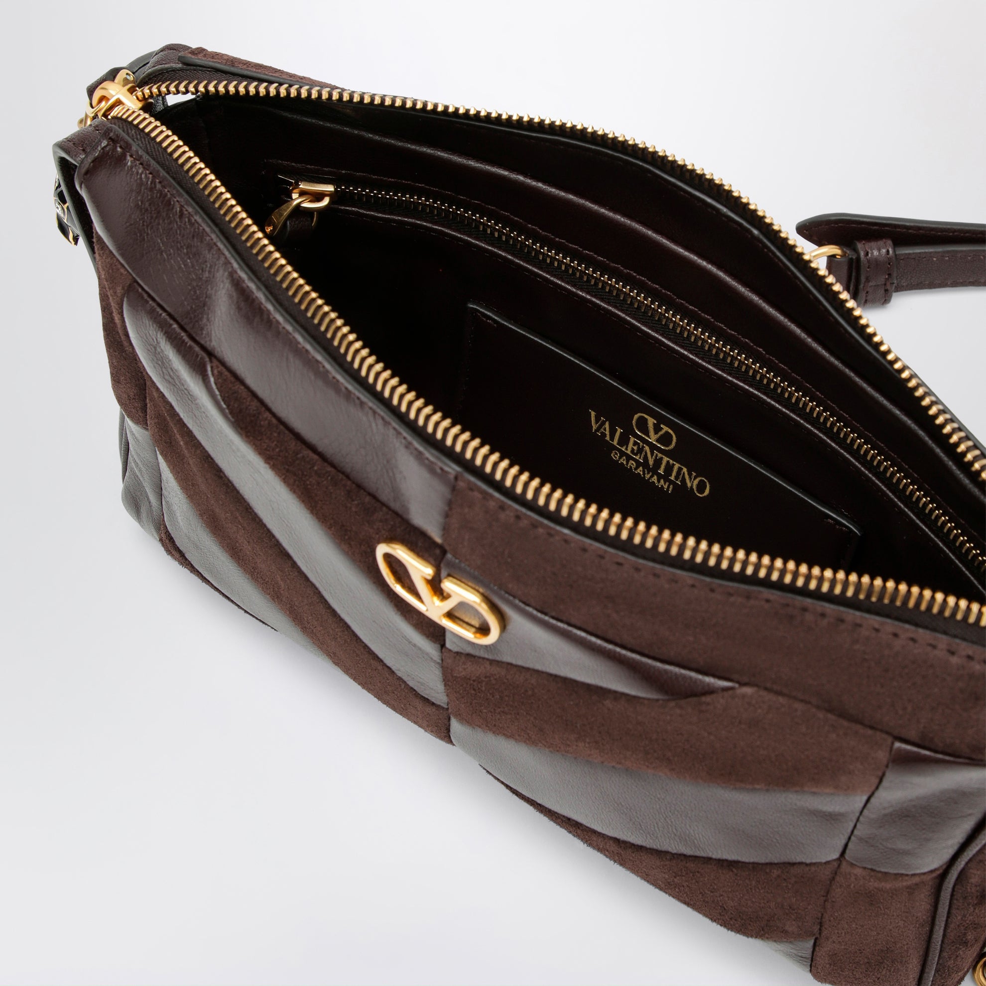 Panthea small shoulder bag in ebony brown