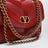 Djuna medium red suede and nappa shoulder bag