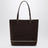 Sac cabas Rockstud moyen en daim marron ébène et noir