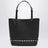 Small Rockstud shopper bag in black leather