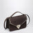 Small Rockstud crossbody bag in ebony brown suede