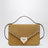 Borsa a tracolla piccola Rockstud havana beige in suede