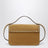 Borsa a tracolla piccola Rockstud havana beige in suede