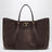 Large Rockstud brown ebony suede shopping bag