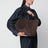 Large Rockstud brown ebony suede shopping bag