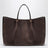 Large Rockstud brown ebony suede shopping bag