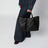 Large Rockstud black leather shopping bag