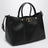 Large Rockstud black leather shopping bag