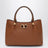 Borsa shopping piccola VLogo Signature marrone chiara
