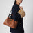 Borsa shopping piccola VLogo Signature marrone chiara