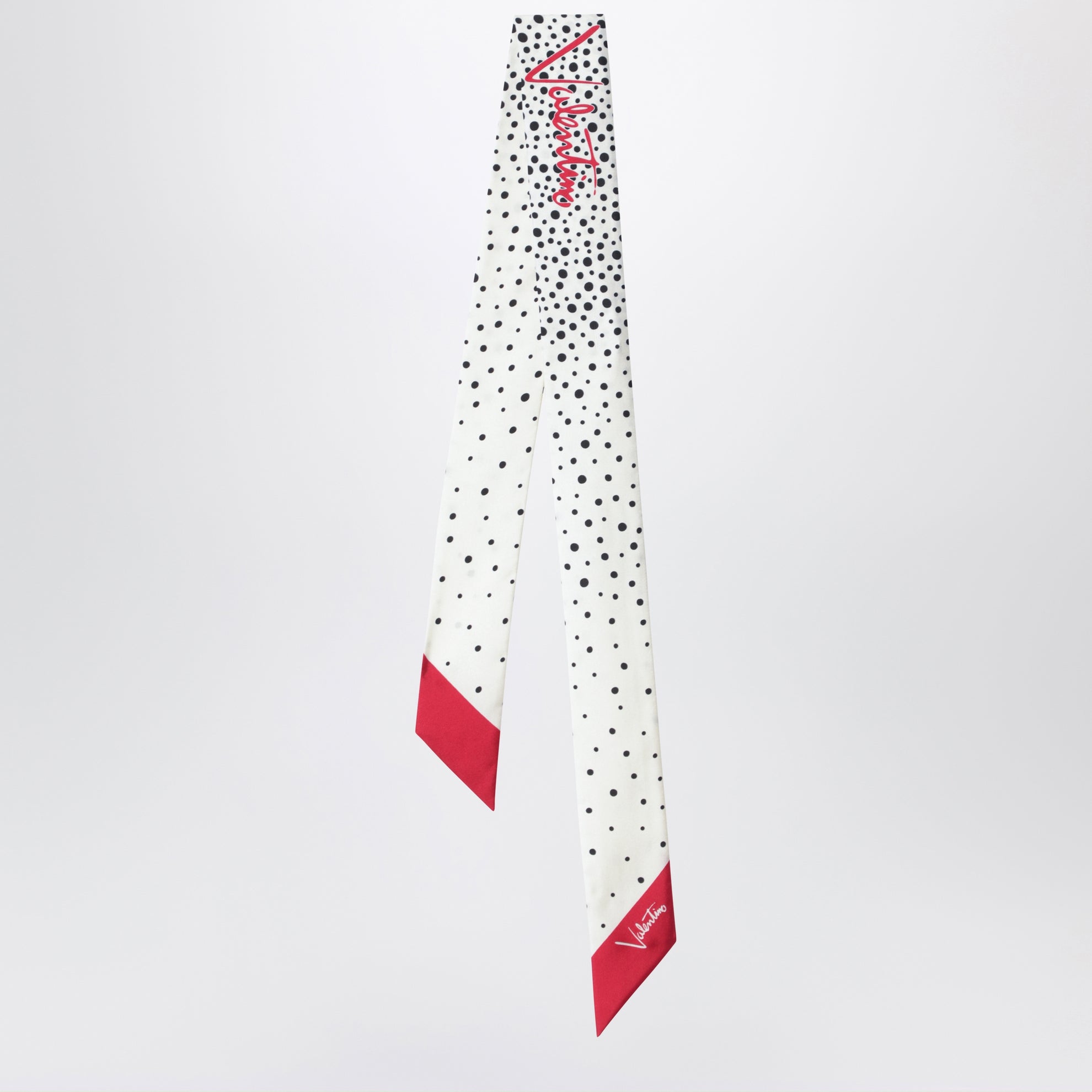 Little Stars Starry bandeau scarf in silk, vanilla red