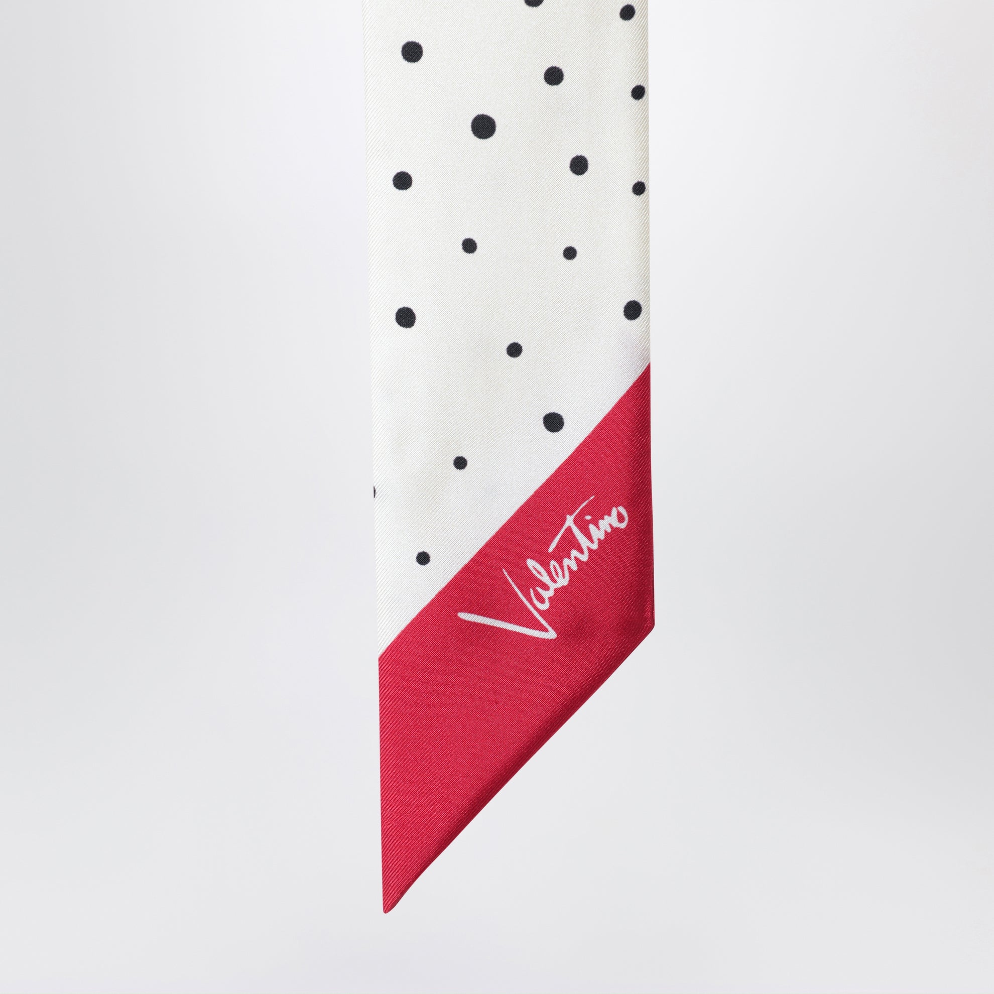 Little Stars Starry bandeau scarf in silk, vanilla red