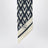 Foulard bandeau Tout La V en soie ivoire / bleu