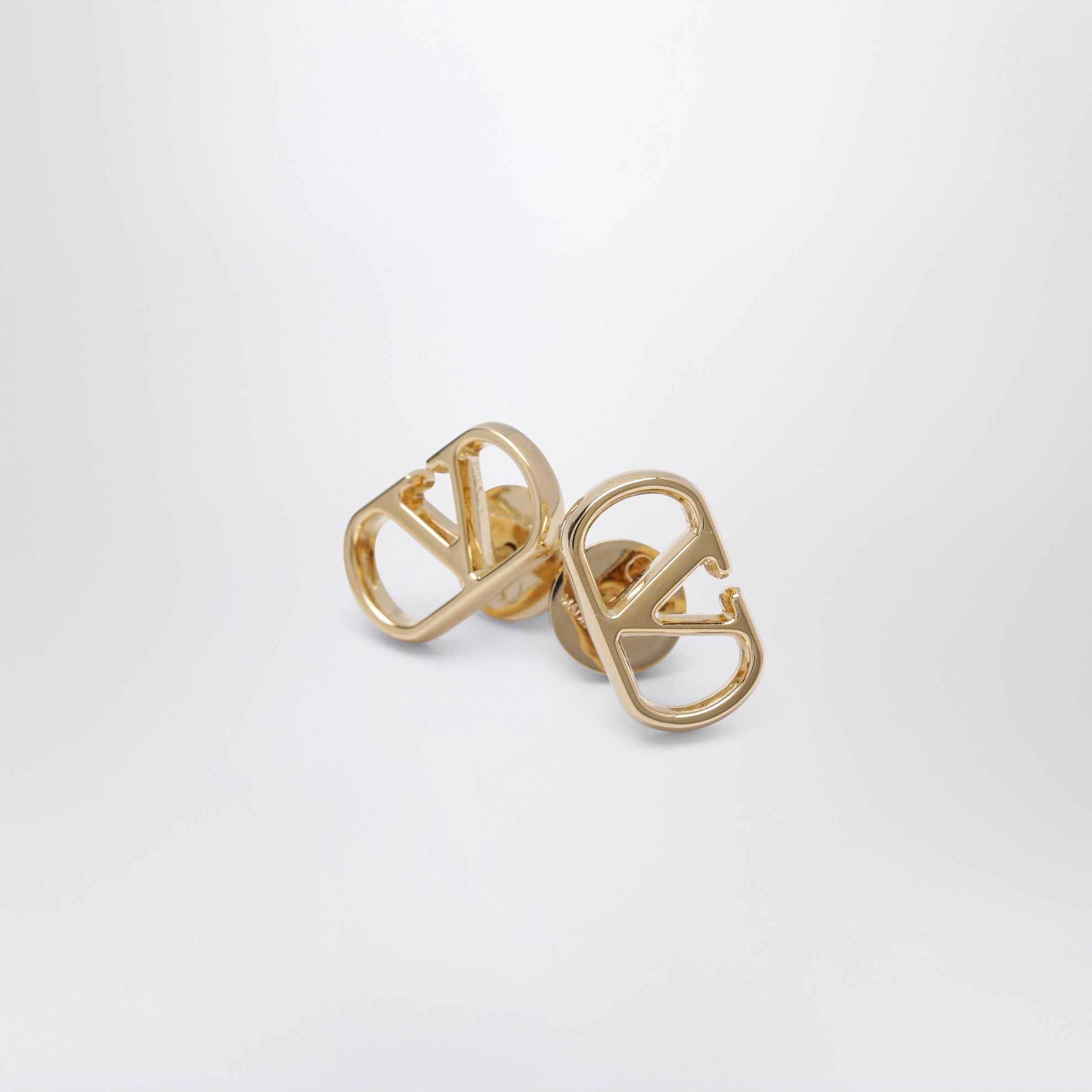 VLogo Signature Ohrringe aus goldfarbenem Metall