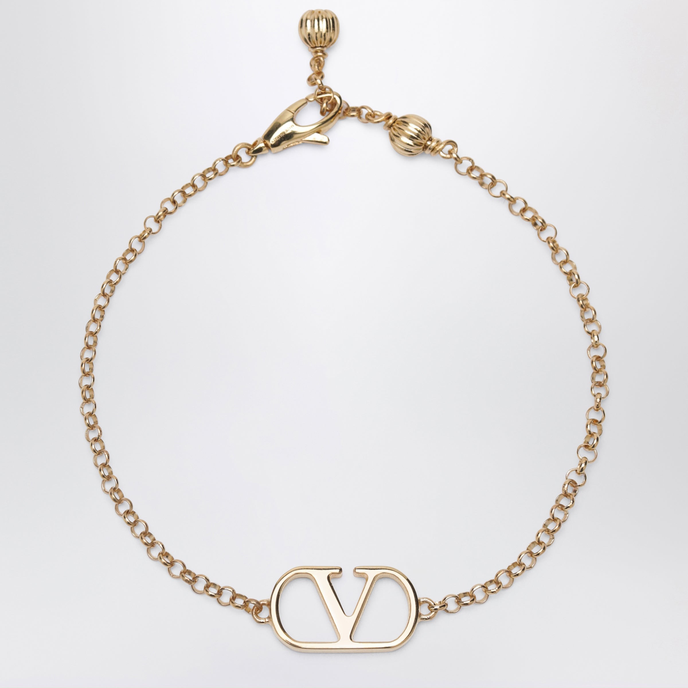 Valentino Garavani VLogo Signature bracelet in gold-tone brass