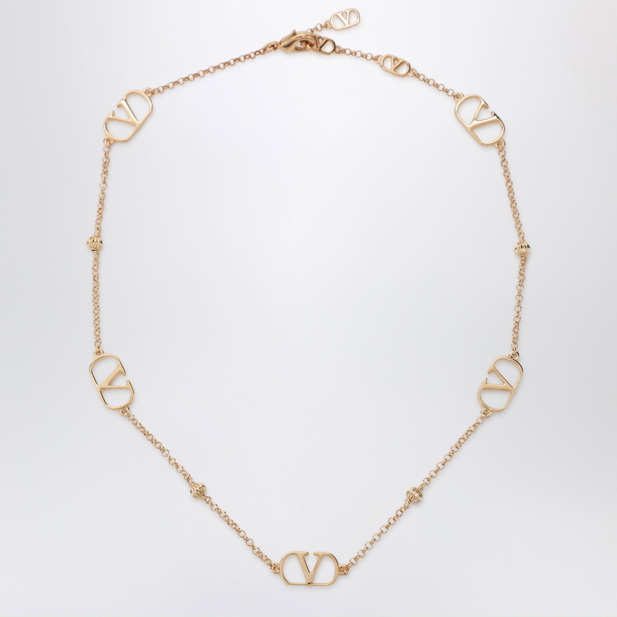 VLogo Signature Halskette aus goldfarbenem Metall