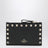 Porte-cartes zippé Rockstud en cuir noir