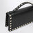 Black Rockstud Leather Wallet with Chain