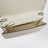 Rockstud chain wallet in grained calfskin, light ivory