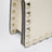 Rockstud chain wallet in grained calfskin, light ivory