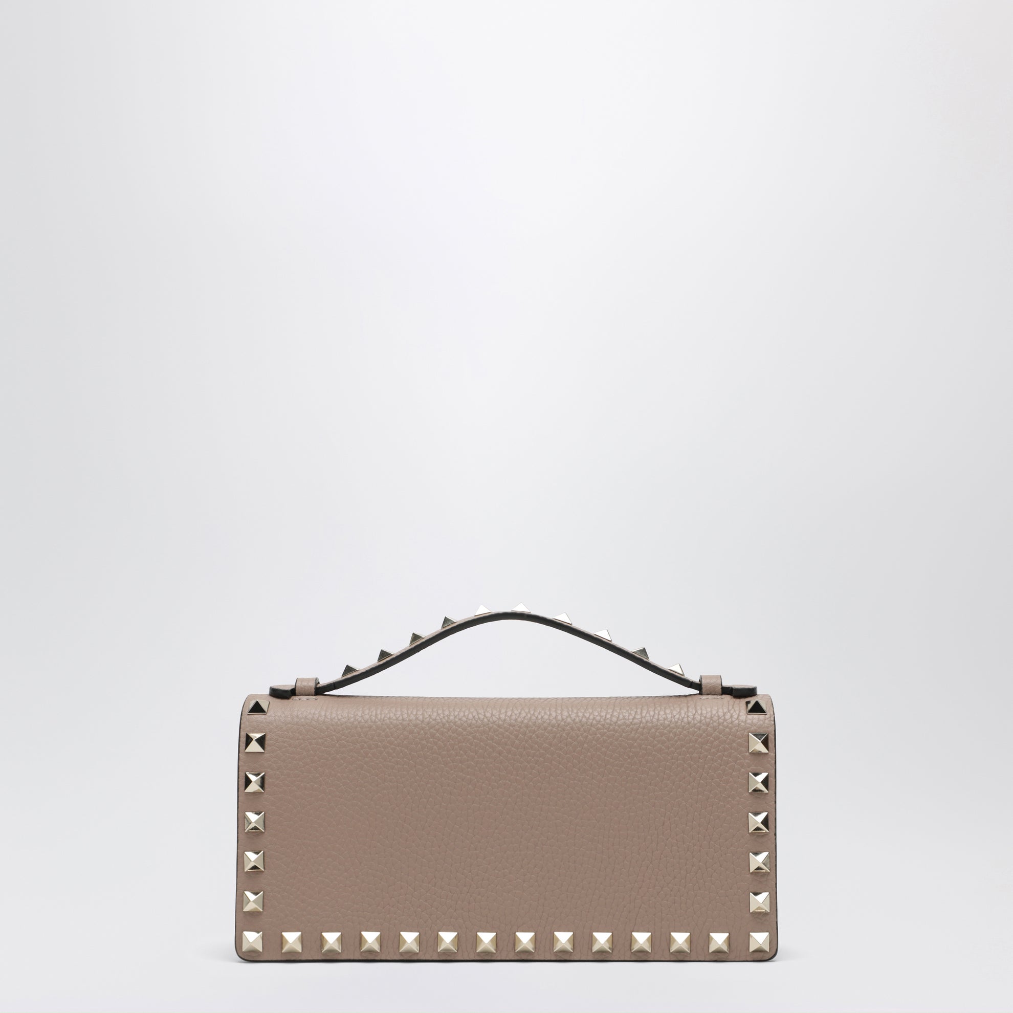 Rockstud pink powder chain wallet