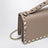 Rockstud pink powder chain wallet