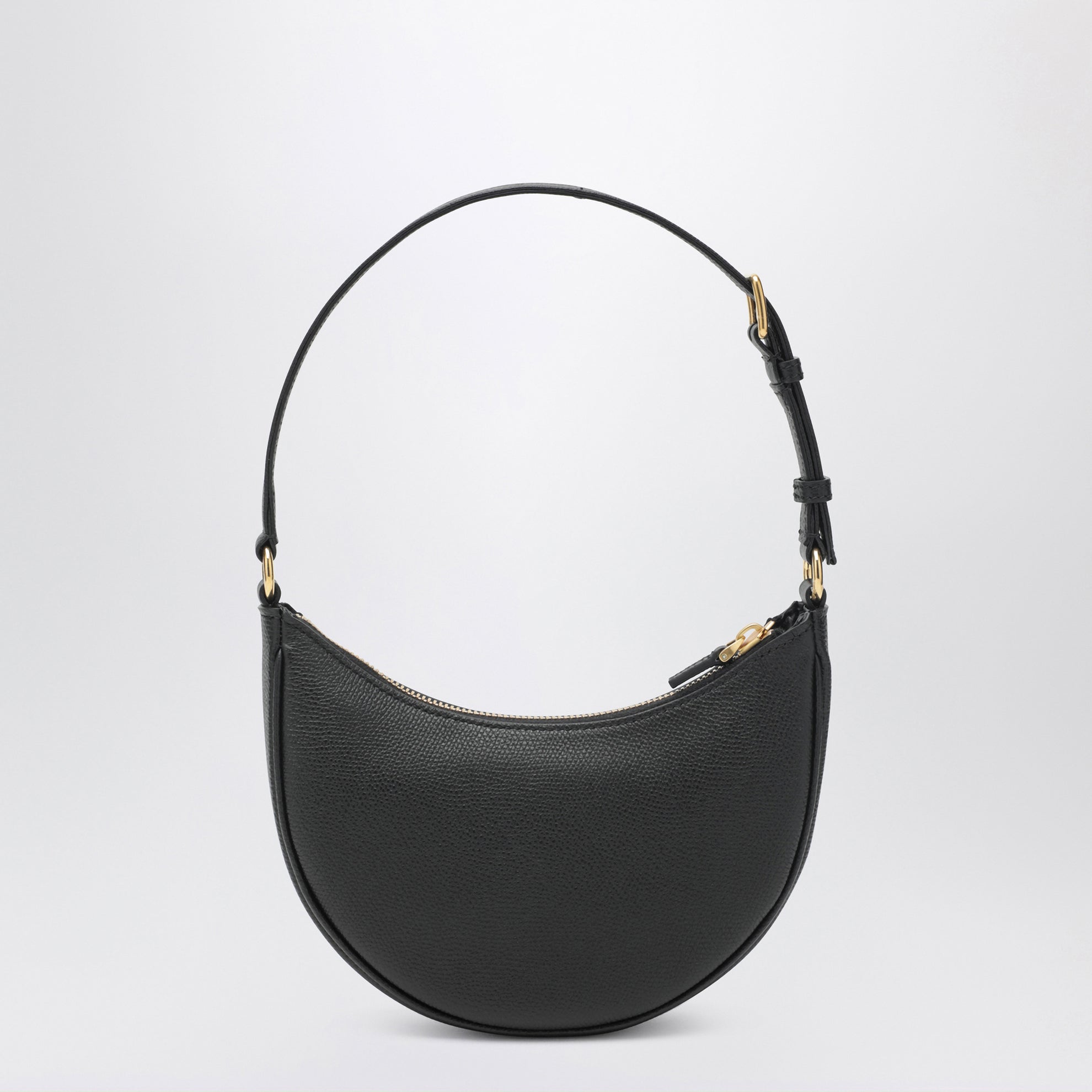 Mini sac Hobo Vlogo Signature en cuir noir