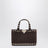 Mini borsa shopping Rockstud marrone in suede