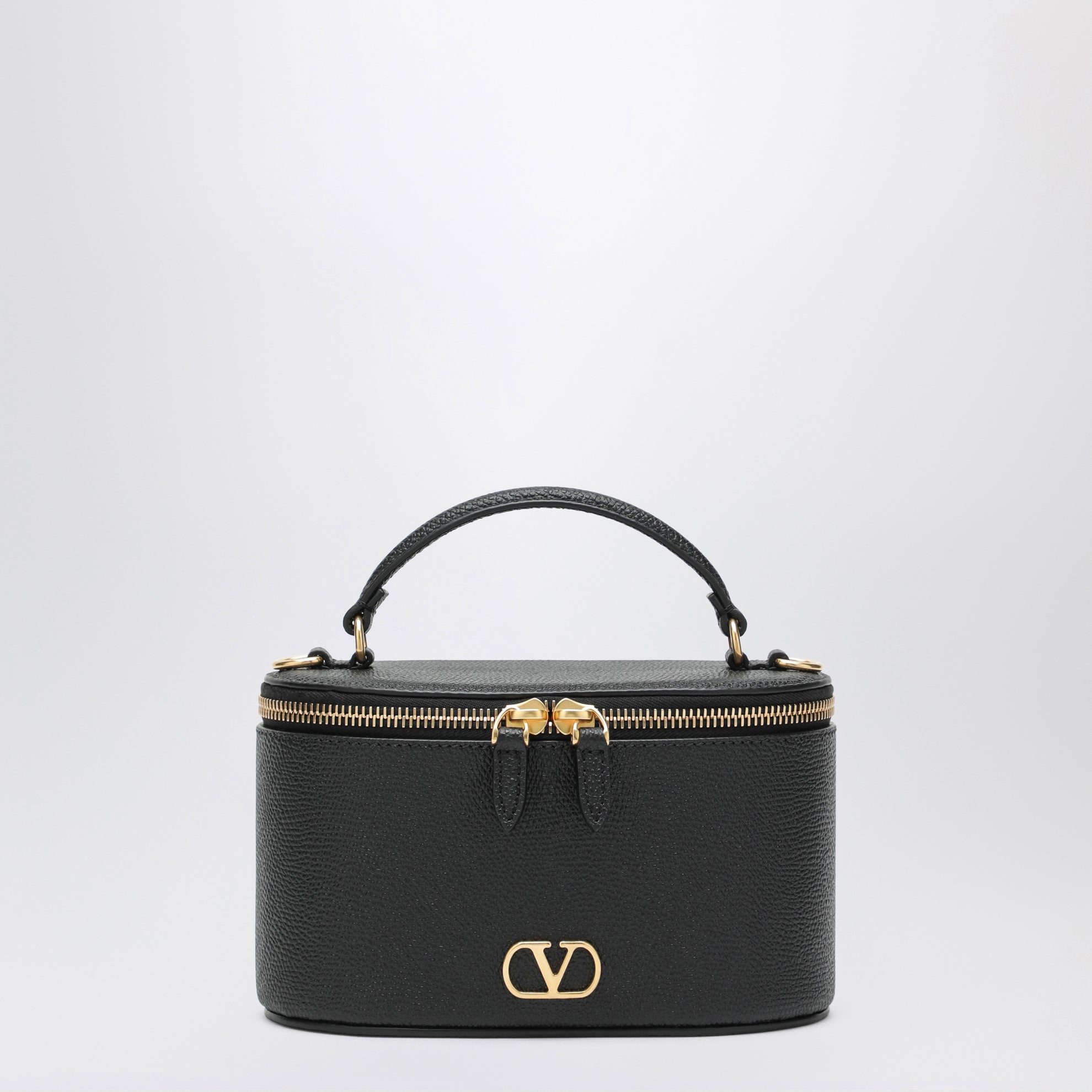 Borsa mini vanity Vlogo Signature in pelle nera