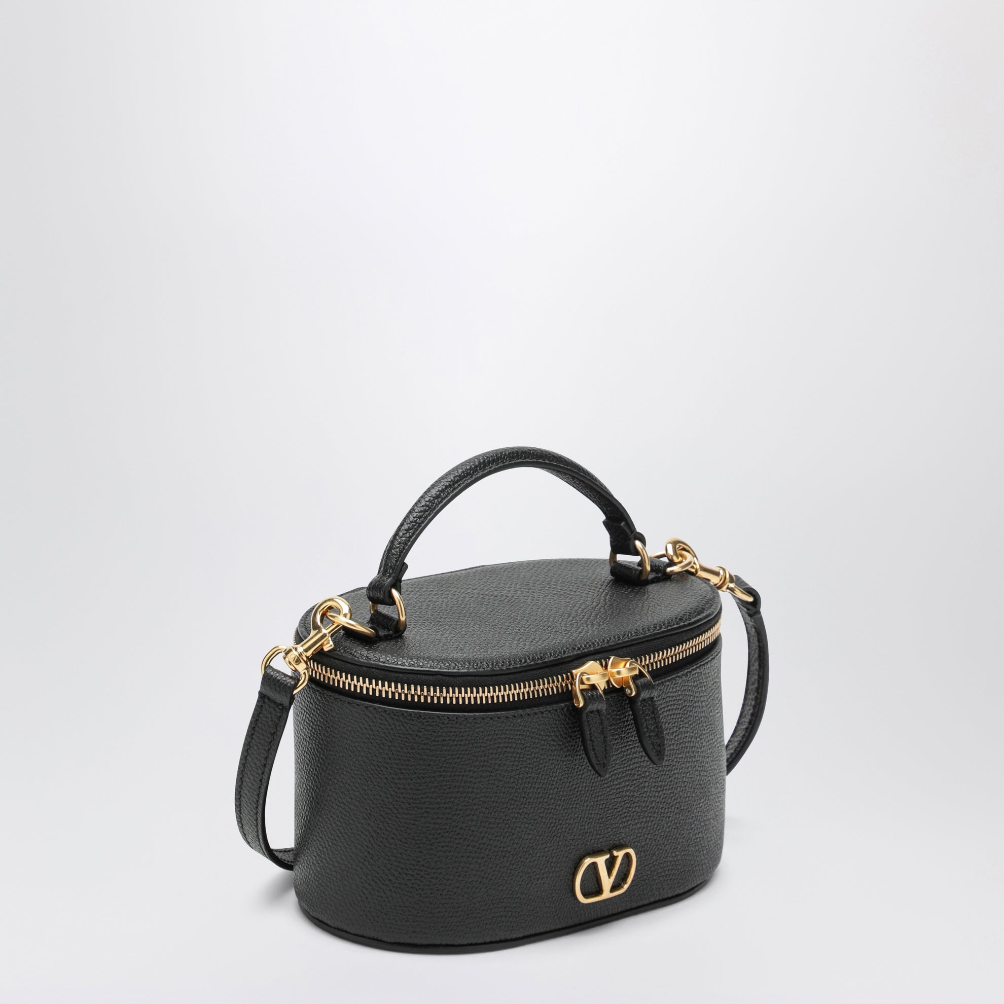 Borsa mini vanity Vlogo Signature in pelle nera