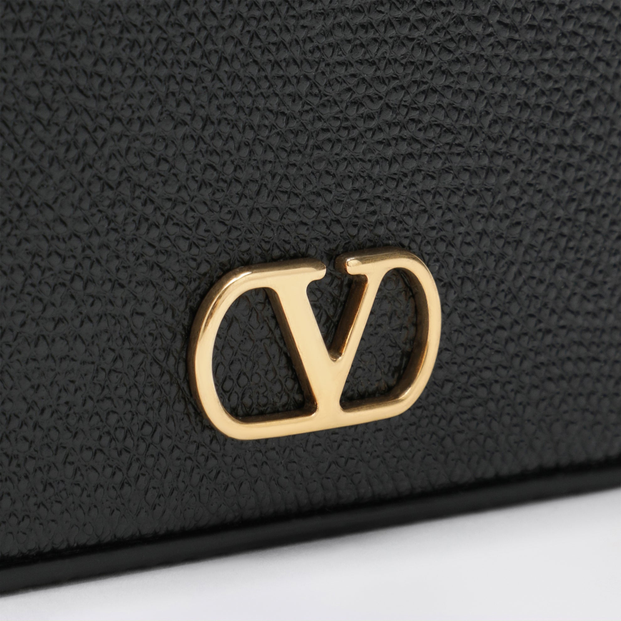 Borsa mini vanity Vlogo Signature in pelle nera