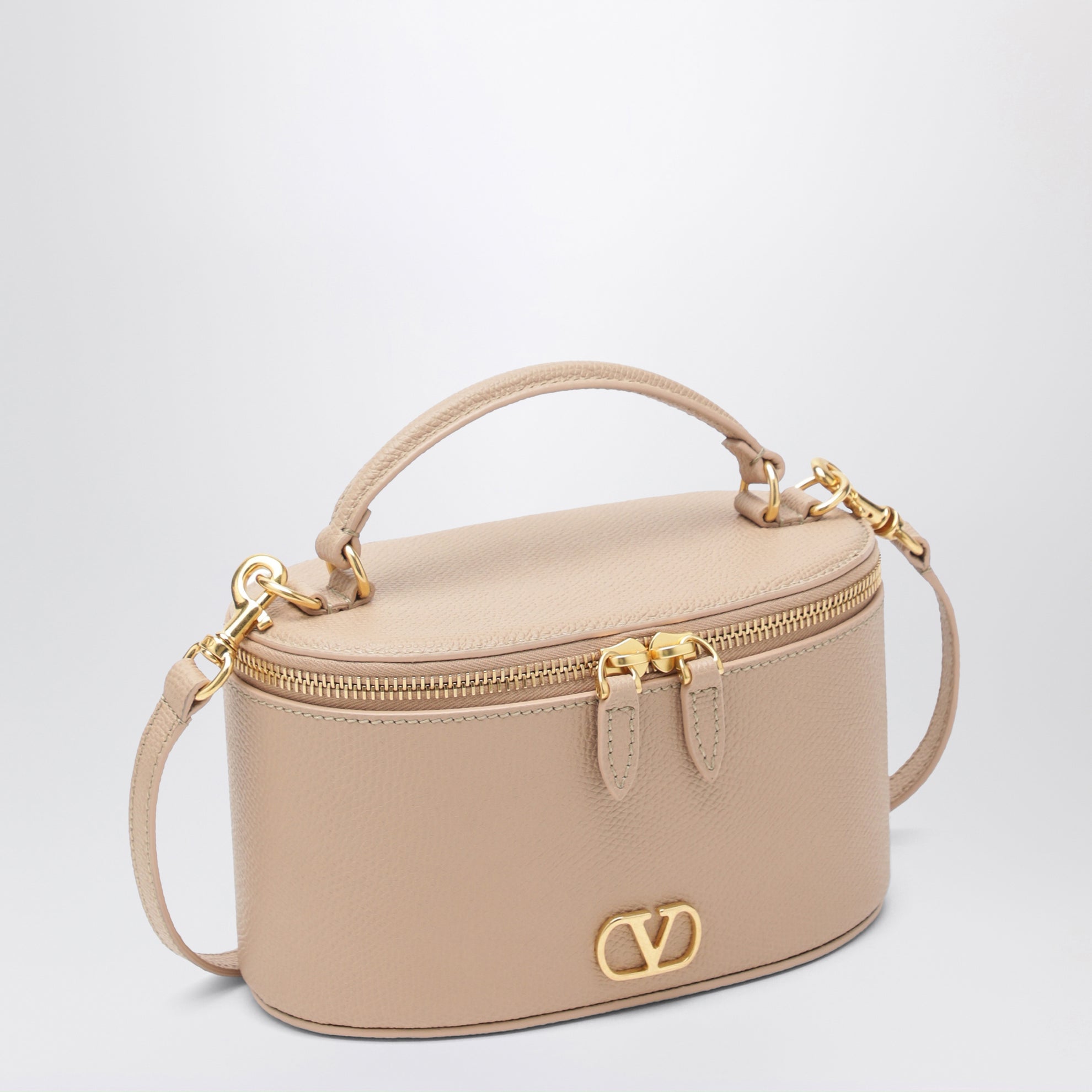 Borsa mini vanity Vlogo Signature in pelle rosa