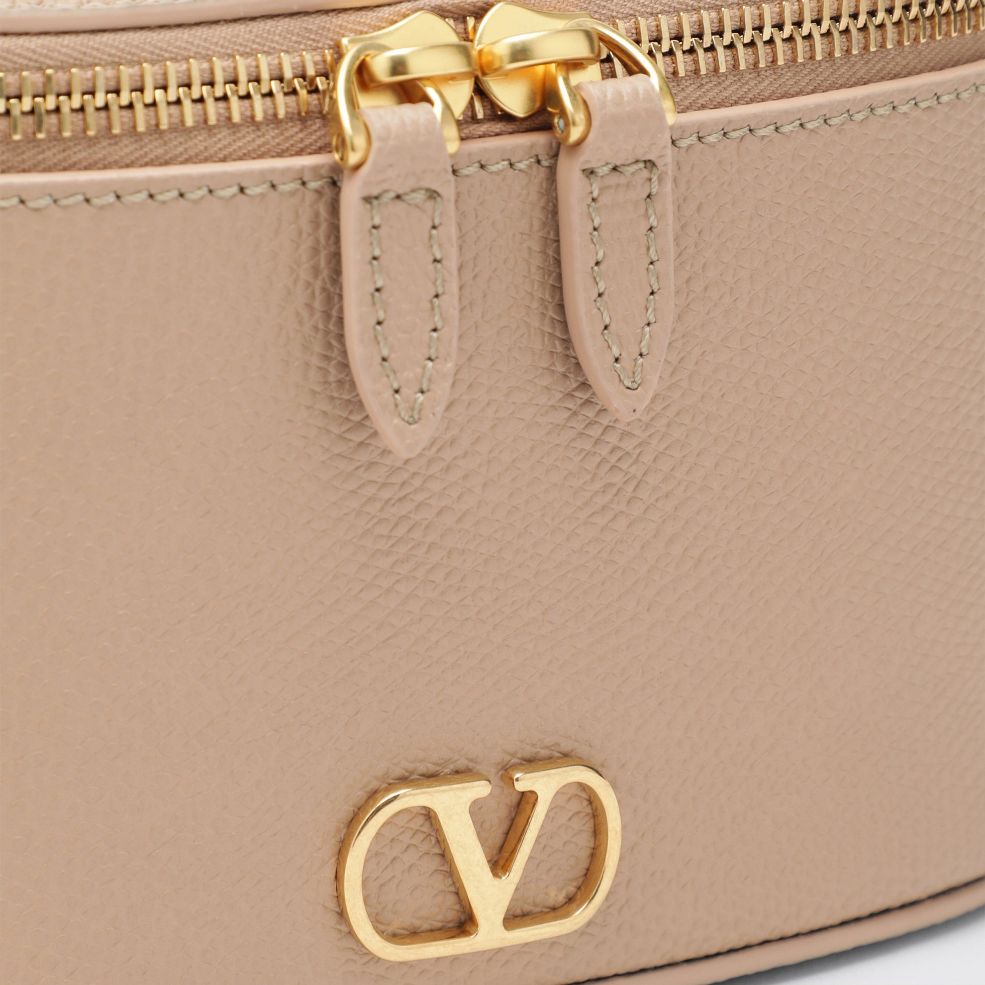Borsa mini vanity Vlogo Signature in pelle rosa