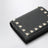 Schwarzes Rockstud-Portemonnaie aus Leder