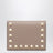 Portafoglio Rockstud in pelle color cipria