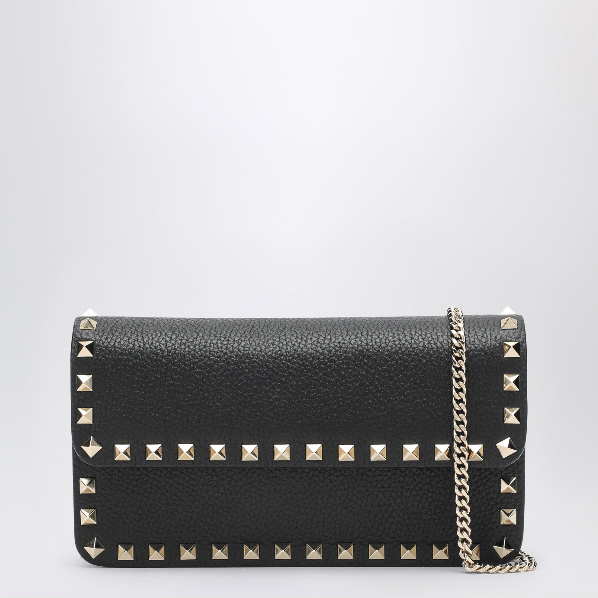 Pouch con catena Rockstud nera