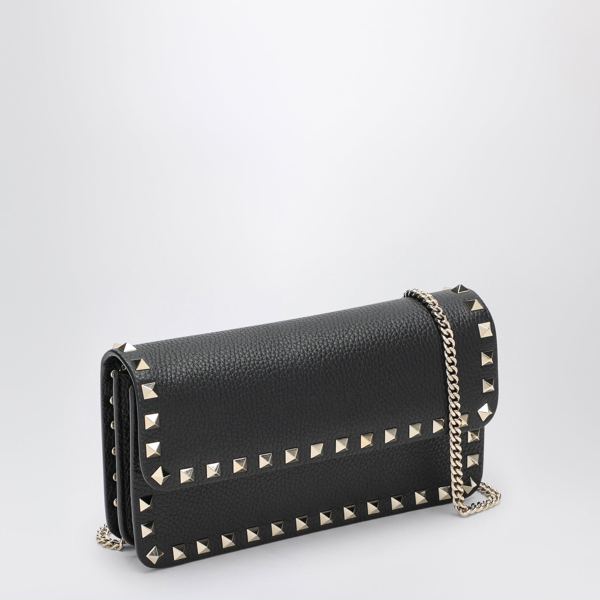 Pouch con catena Rockstud nera