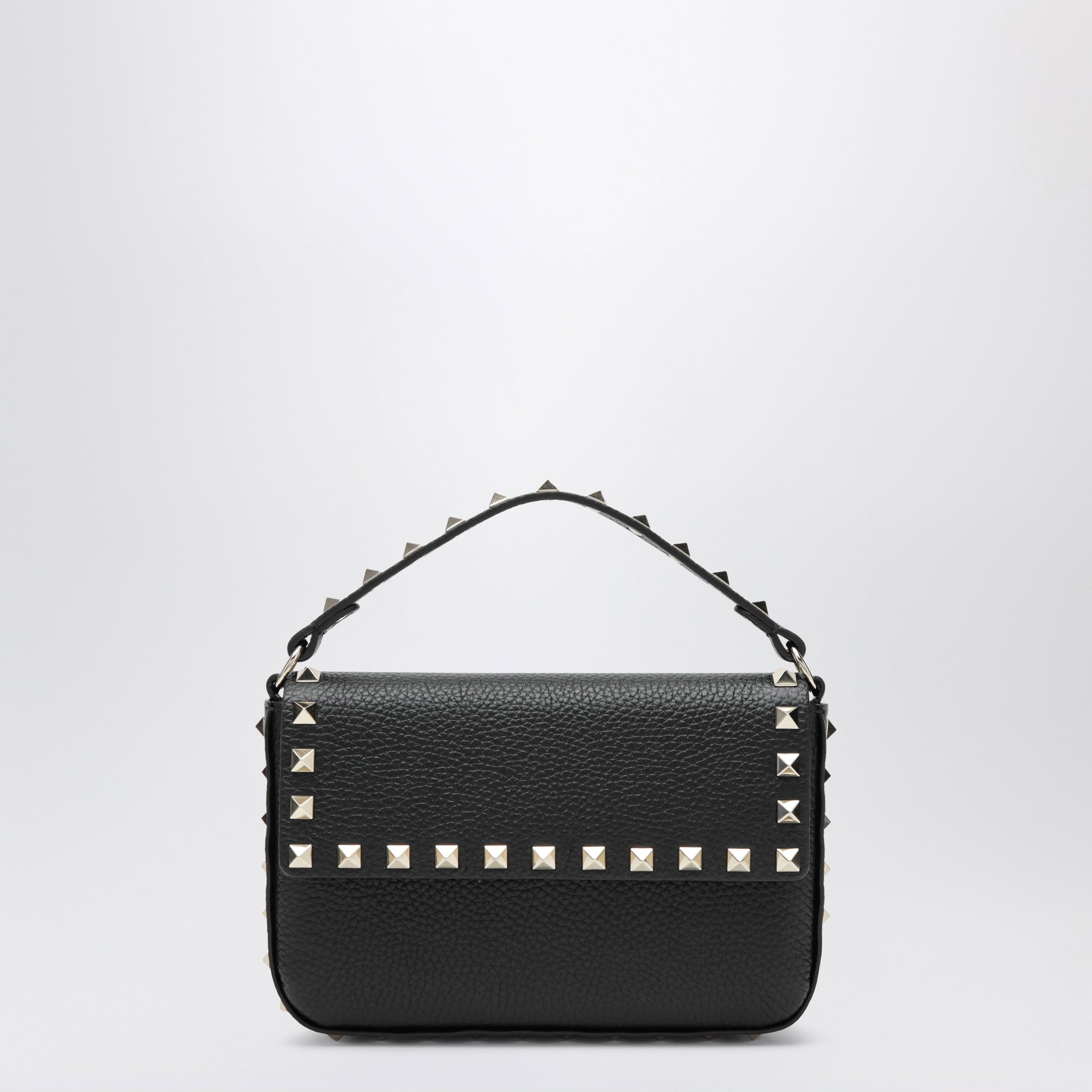 Pouch Rockstud in pelle di vitello granata nero