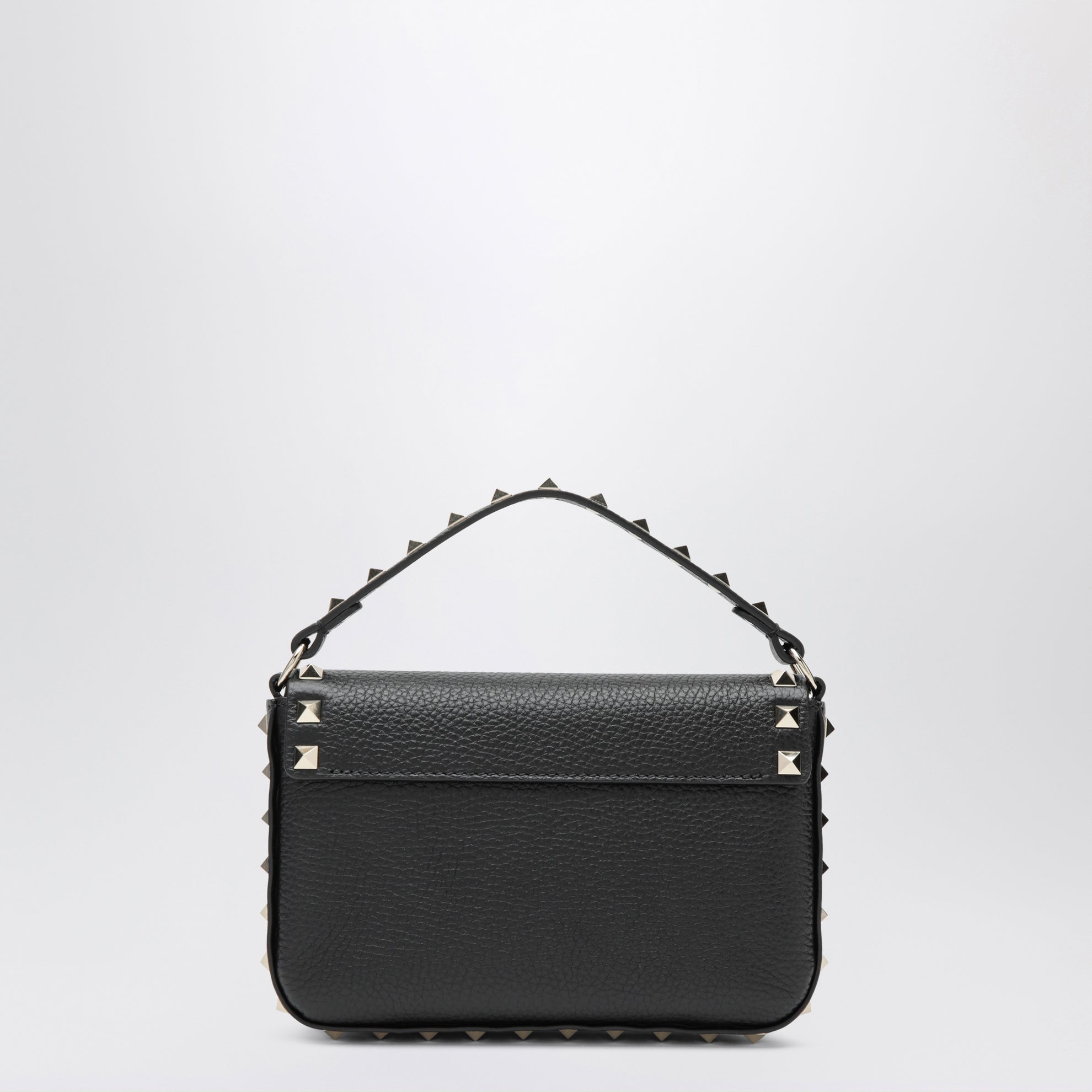 Pouch Rockstud in pelle di vitello granata nero