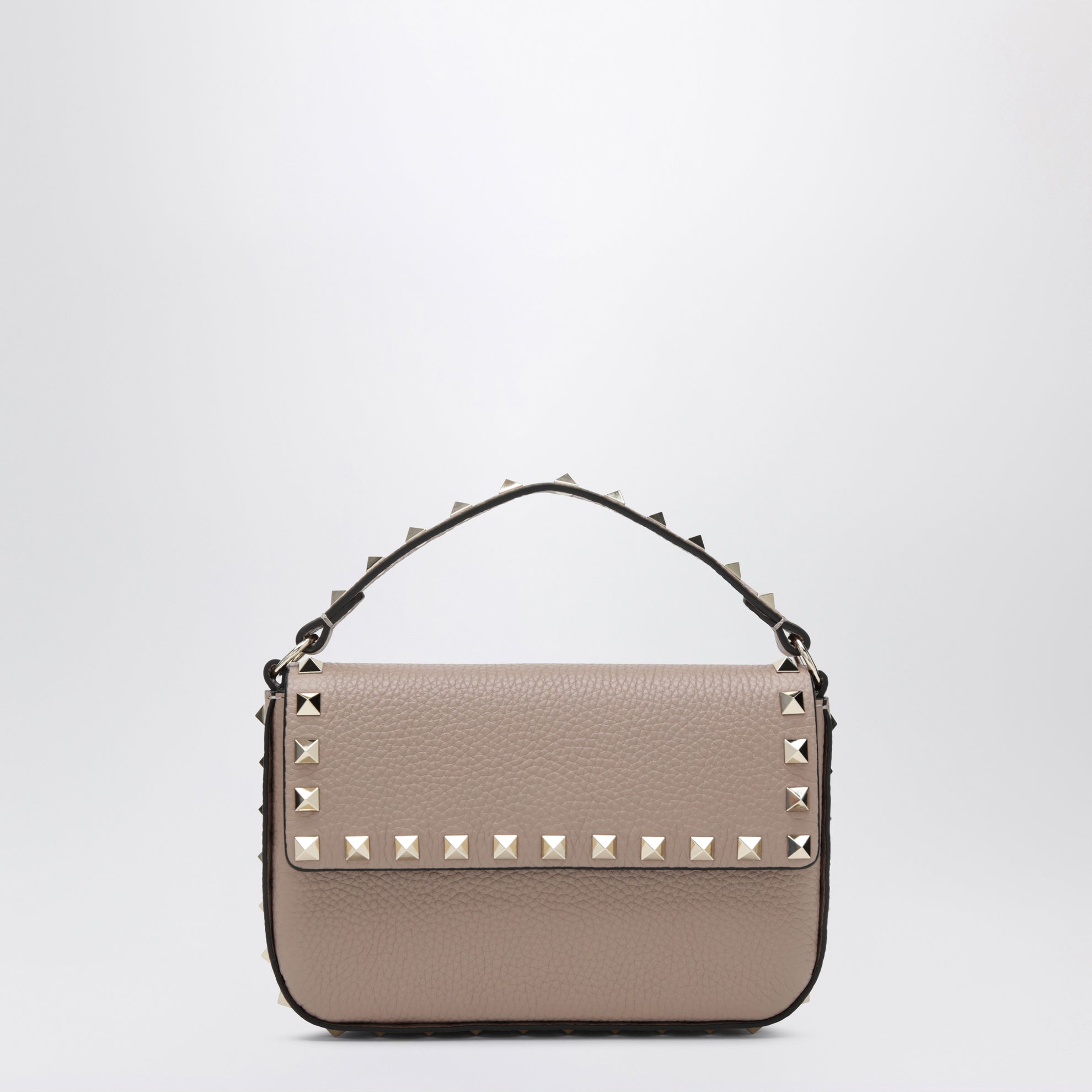 Pouch Rockstud in pelle di vitello granata poudre