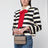 Pouch Rockstud in pelle di vitello granata poudre
