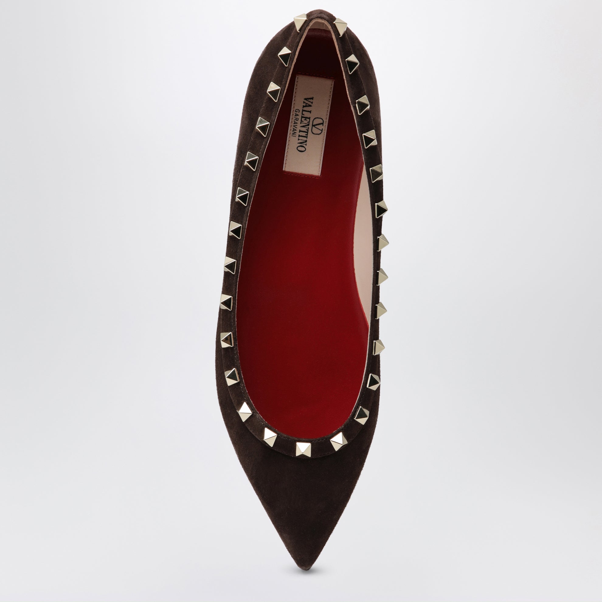 Ballerines Rockstud marron en daim