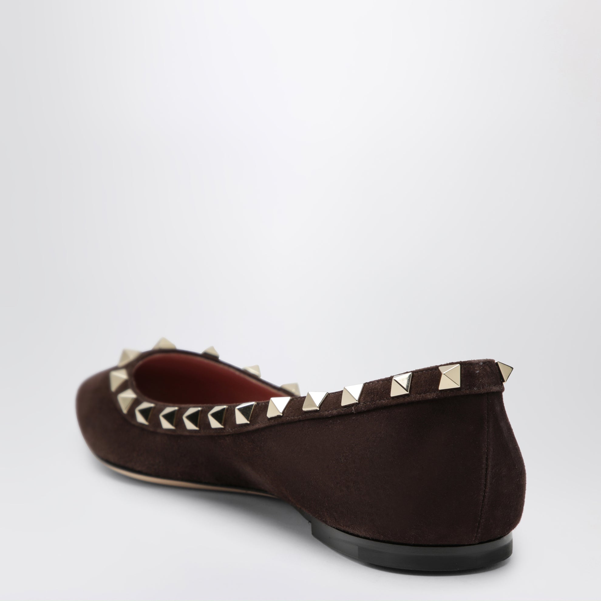 Ballerines Rockstud marron en daim