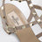 Rockstud sandals with blush-colored straps