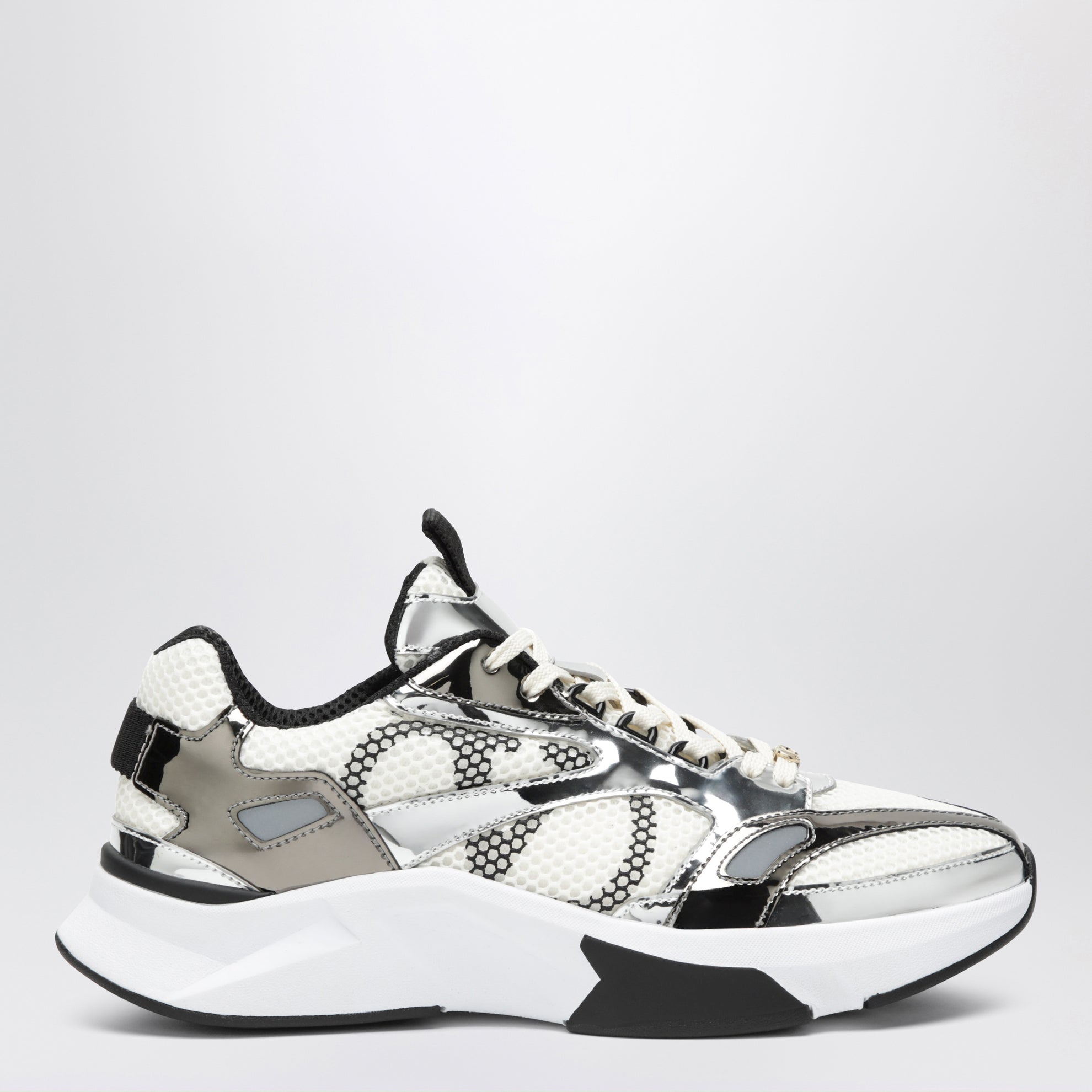 Sneakers Demivee avorio e argento